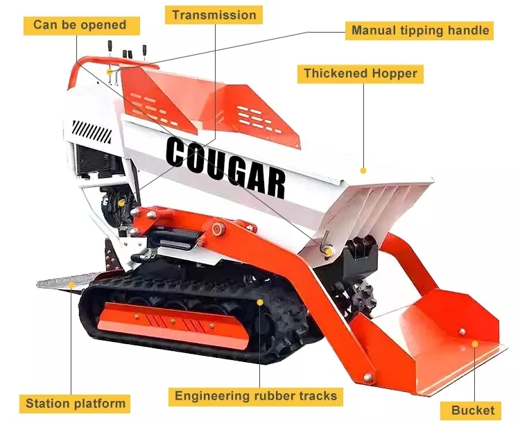 500kg Mini Dump Truck with Swivel Lift Is Popular in EU Market and Got CE Certification Mini Dumper Factory