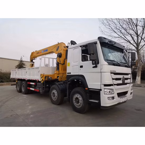 Camion del carico delle gru del camion delle ruote 20tons di Sinotruk Howo 8X4 12 con le gru